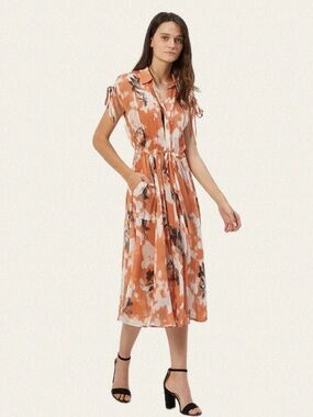 Equipment Didier Printed Silk Midi Dress